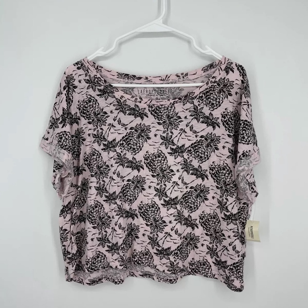 Aeropostale Pineapple Cropped Tee Size XXL